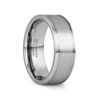 BRIDGEPORT Flat Satin Finish Tungsten Carbide Ring - 6mm - 10mm