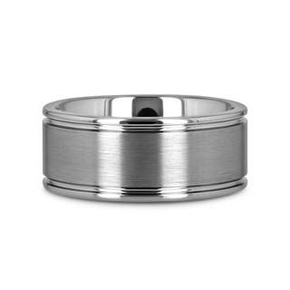 BRIDGEPORT Flat Satin Finish Tungsten Carbide Ring - 6mm - 10mm