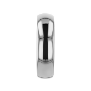 PETERSON Titanium Polished Finish Domed Men’s Wedding Band - 6mm & 8mm