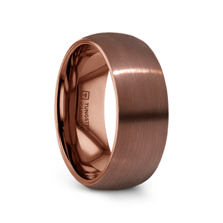 JAVA Domed with Brushed Finish Espresso Tungsten Band - 8mm