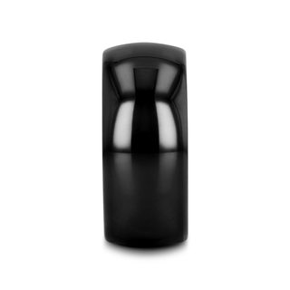 LANDON Domed Polish Finished Black Ceramic Ring - 2mm - 12mm