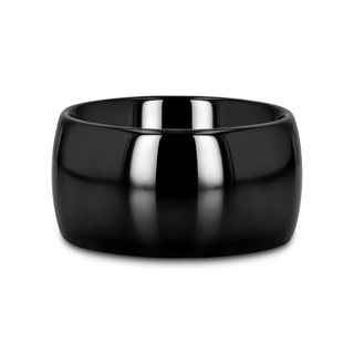 LANDON Domed Polish Finished Black Ceramic Ring - 2mm - 12mm