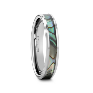 MAUI Tungsten Wedding Band with Mother of Pearl Inlay - 4mm - 10mm