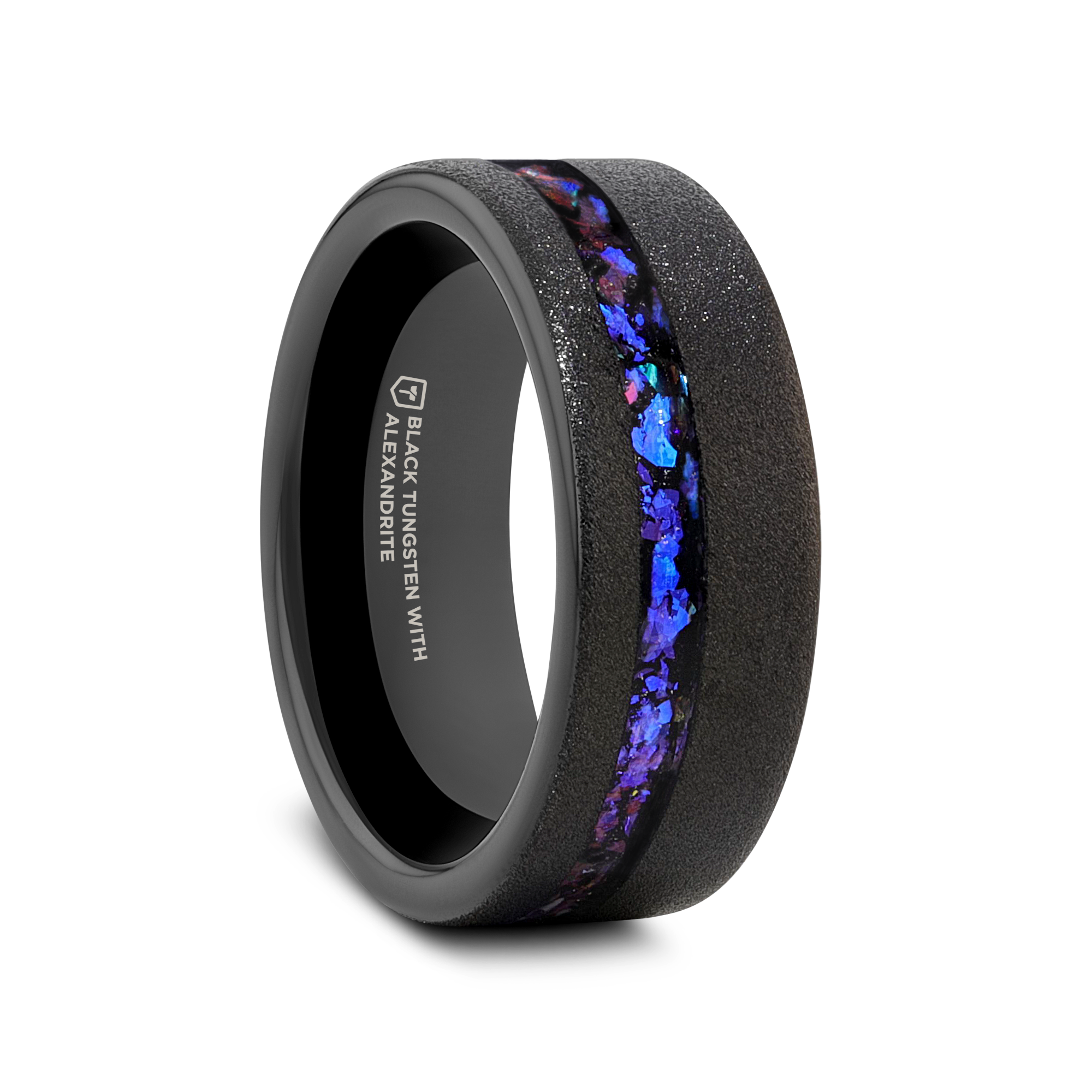 ★【未使用】Quartet Products 013 Ring Black 15 Zealot Jewelry Tungsten Puzzle Heart Band Ring 8mm Men Women