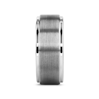 OPTIMUS Raised Center with Brush Finish Tungsten Ring - 4mm - 12mm