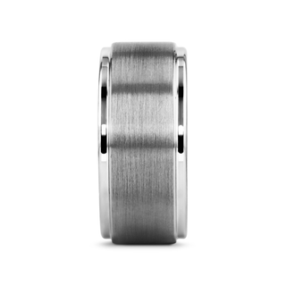OPTIMUS Raised Center with Brush Finish Tungsten Ring - 4mm - 12mm