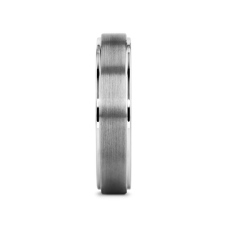OPTIMUS Raised Center with Brush Finish Tungsten Ring - 4mm - 12mm