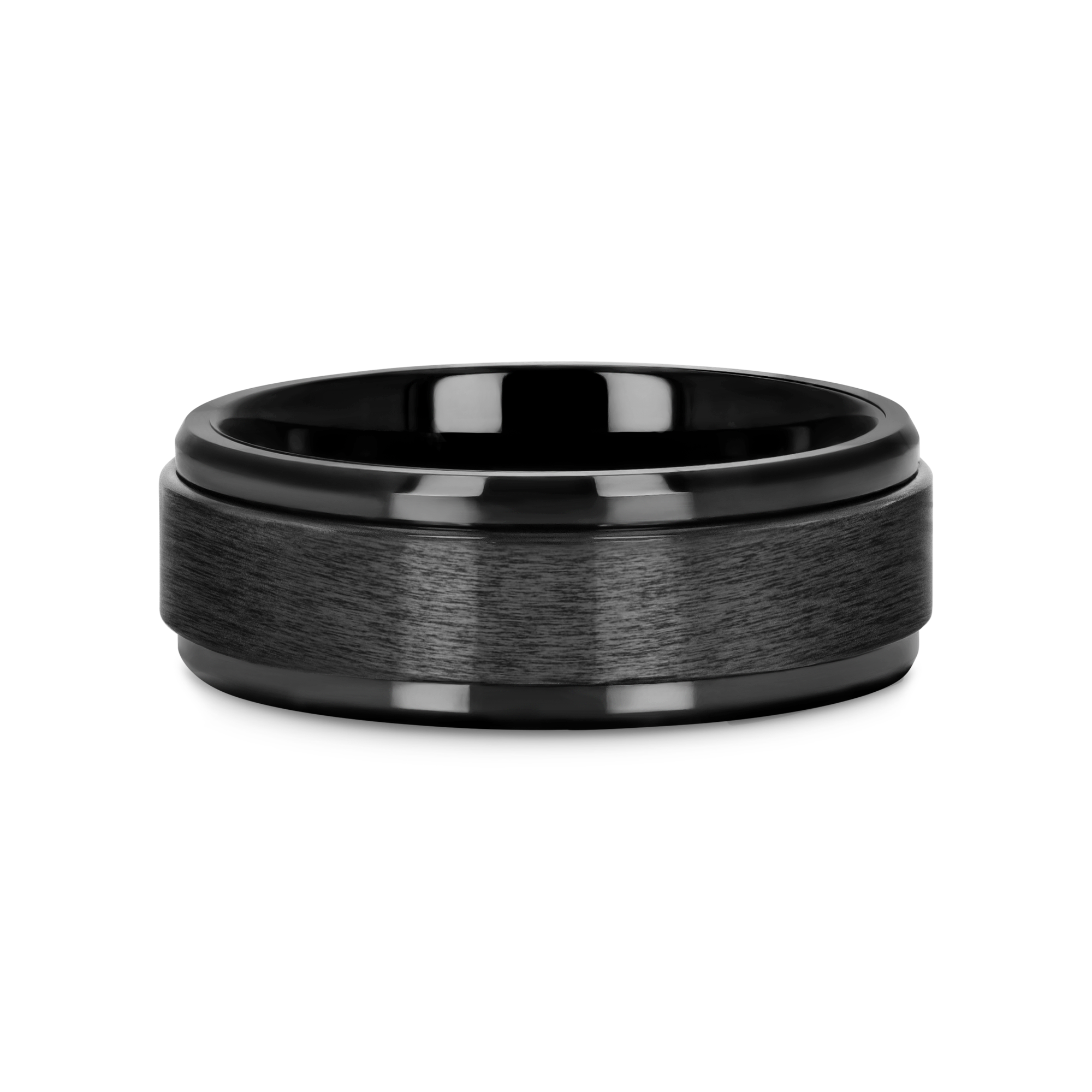REVOLVE Black Tungsten Brushed Finish Spinner Polished Base