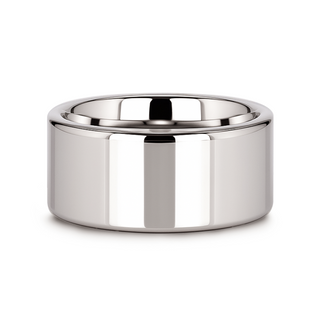 STOCKTON Flat Style White Tungsten Ring - 2mm - 12mm