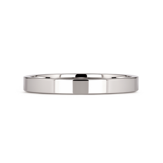 STOCKTON Flat Style White Tungsten Ring - 2mm - 12mm