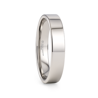 STOCKTON Flat Style White Tungsten Ring - 2mm - 12mm