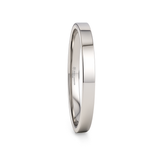 STOCKTON Flat Style White Tungsten Ring - 2mm - 12mm