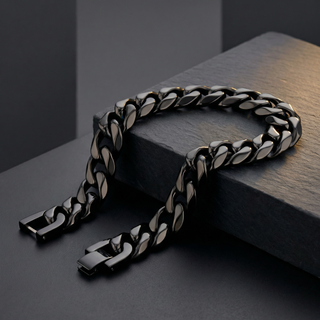 Black Stainless Steel 14mm Chain - 9 Inch